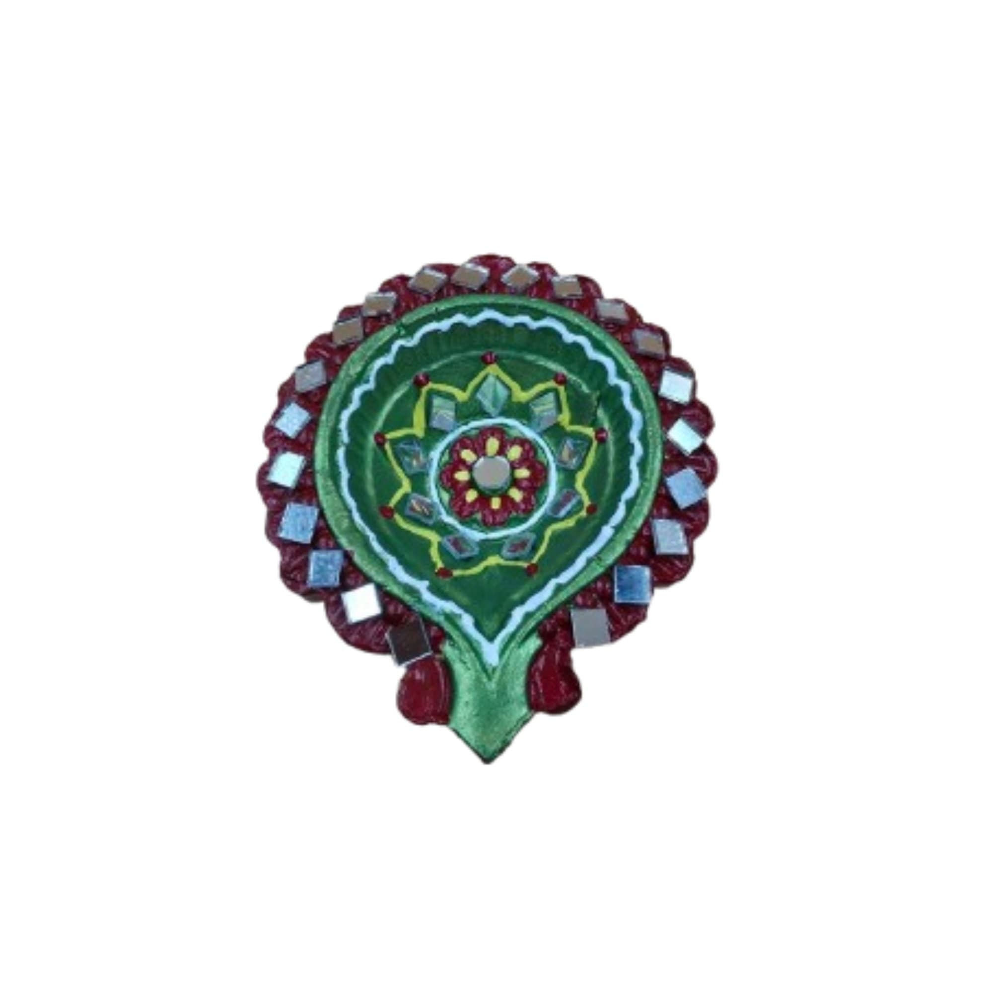 Terracotta Diyas — 4 cm Decorated