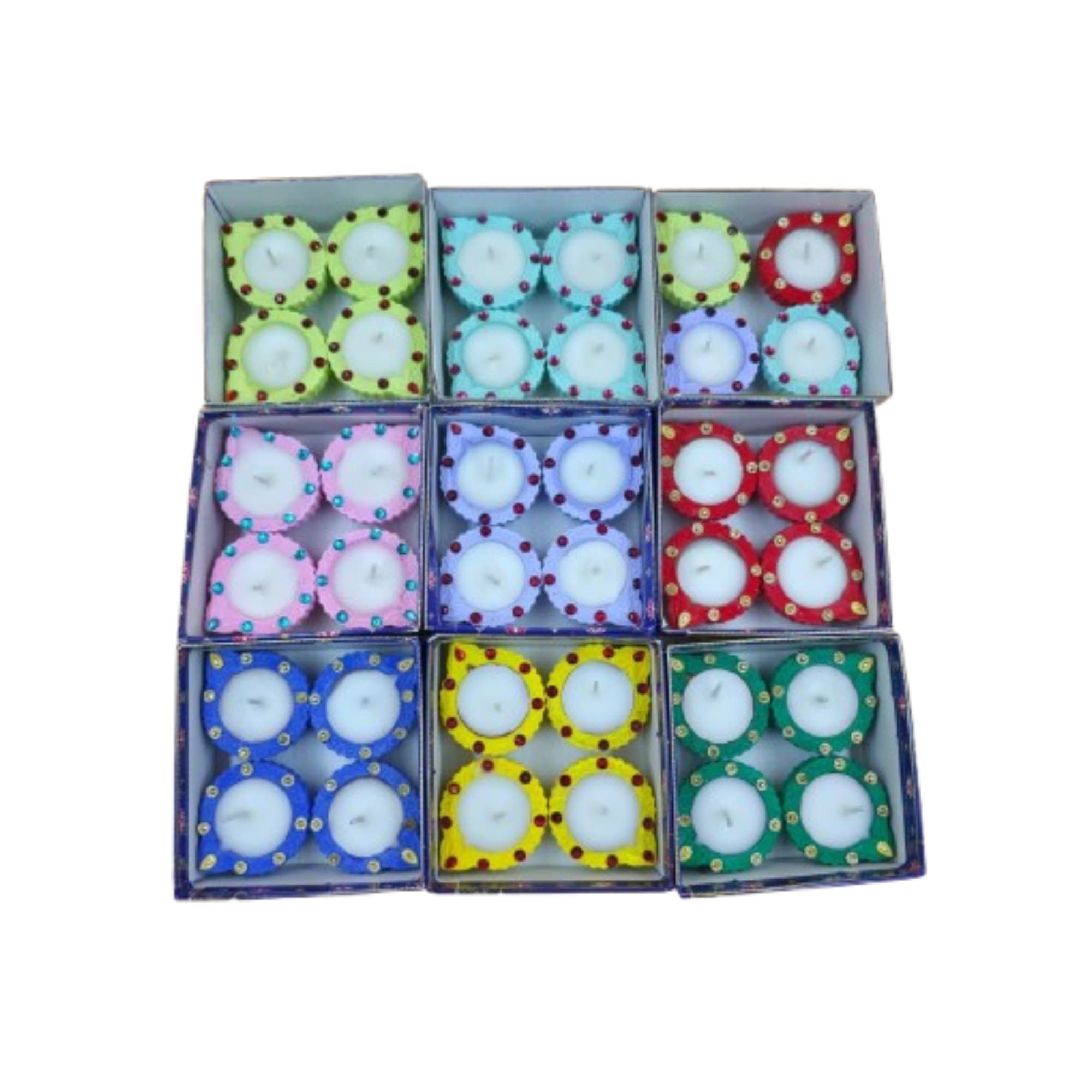 Terracotta Diyas — 4 cm Wax